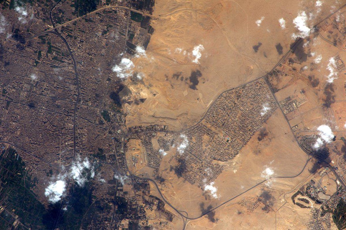 Pyramids from space