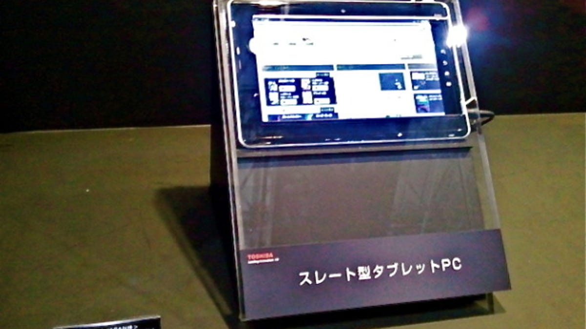Toshiba's Android tablet prototype at Ceatec 2010.