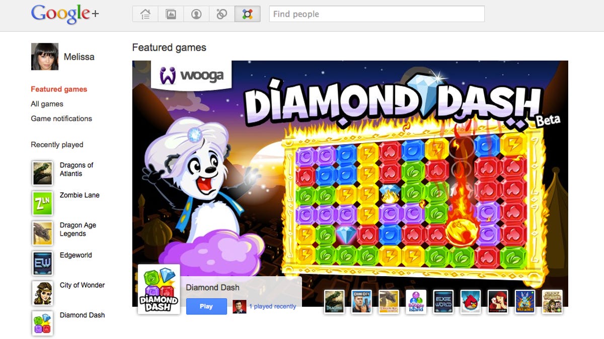 Games on Google+.