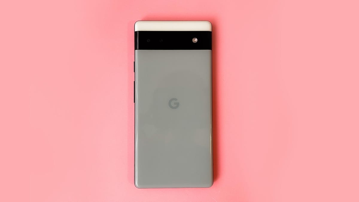 The backmost  of Google's Pixel 6A phone