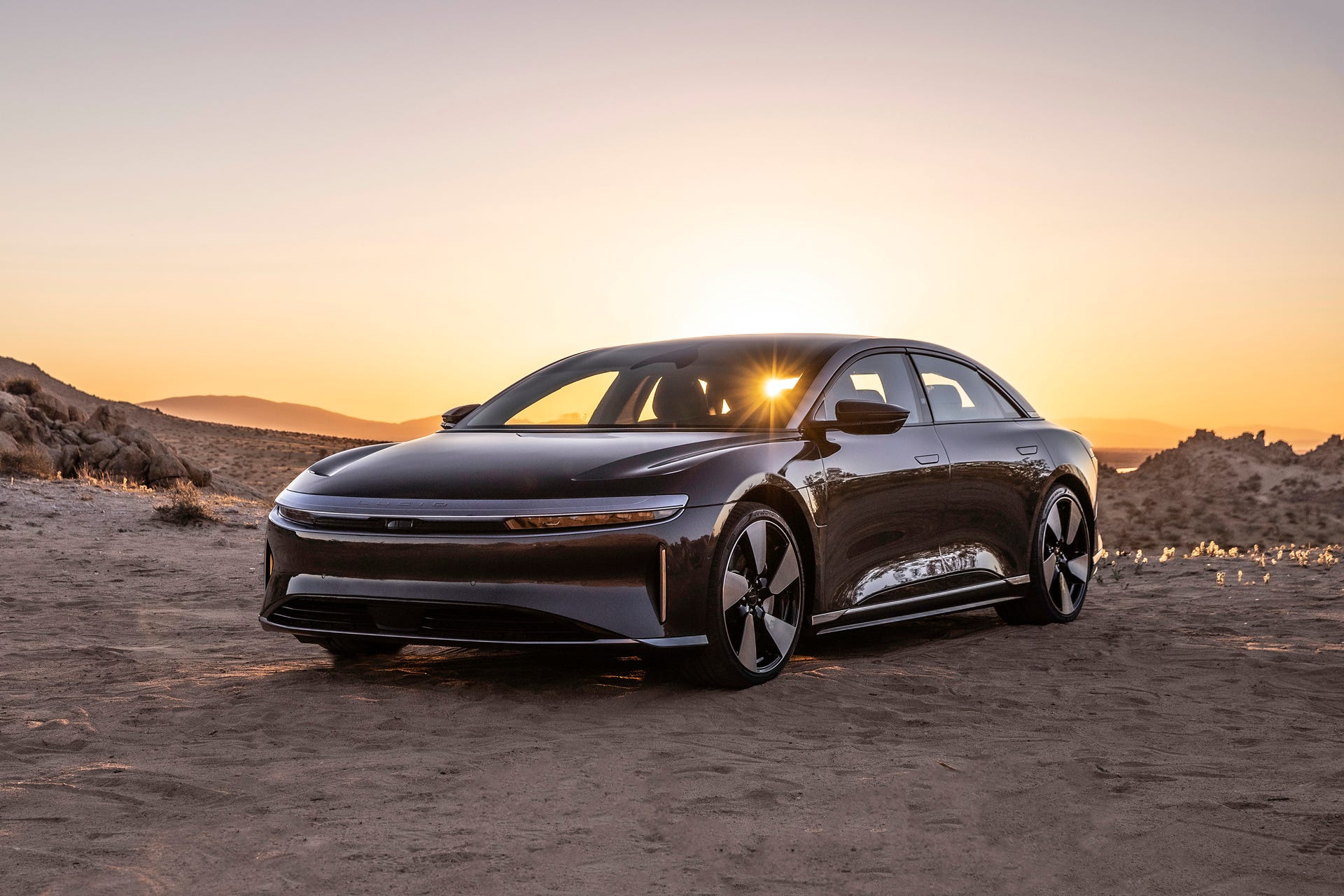 Lucid Air Grand Touring - sunset