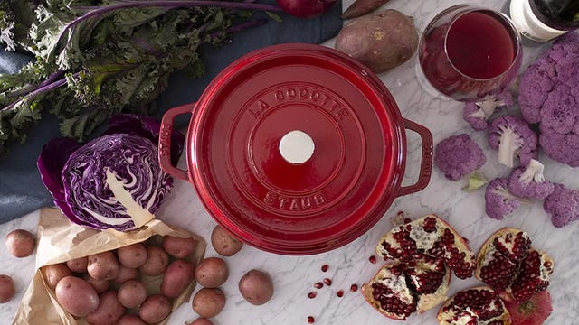 staub dutch oven from above