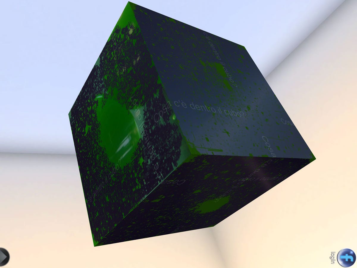 The first layer of Curiosity's cube was black; tapping it millions of blocks away revealed the layer beneath.