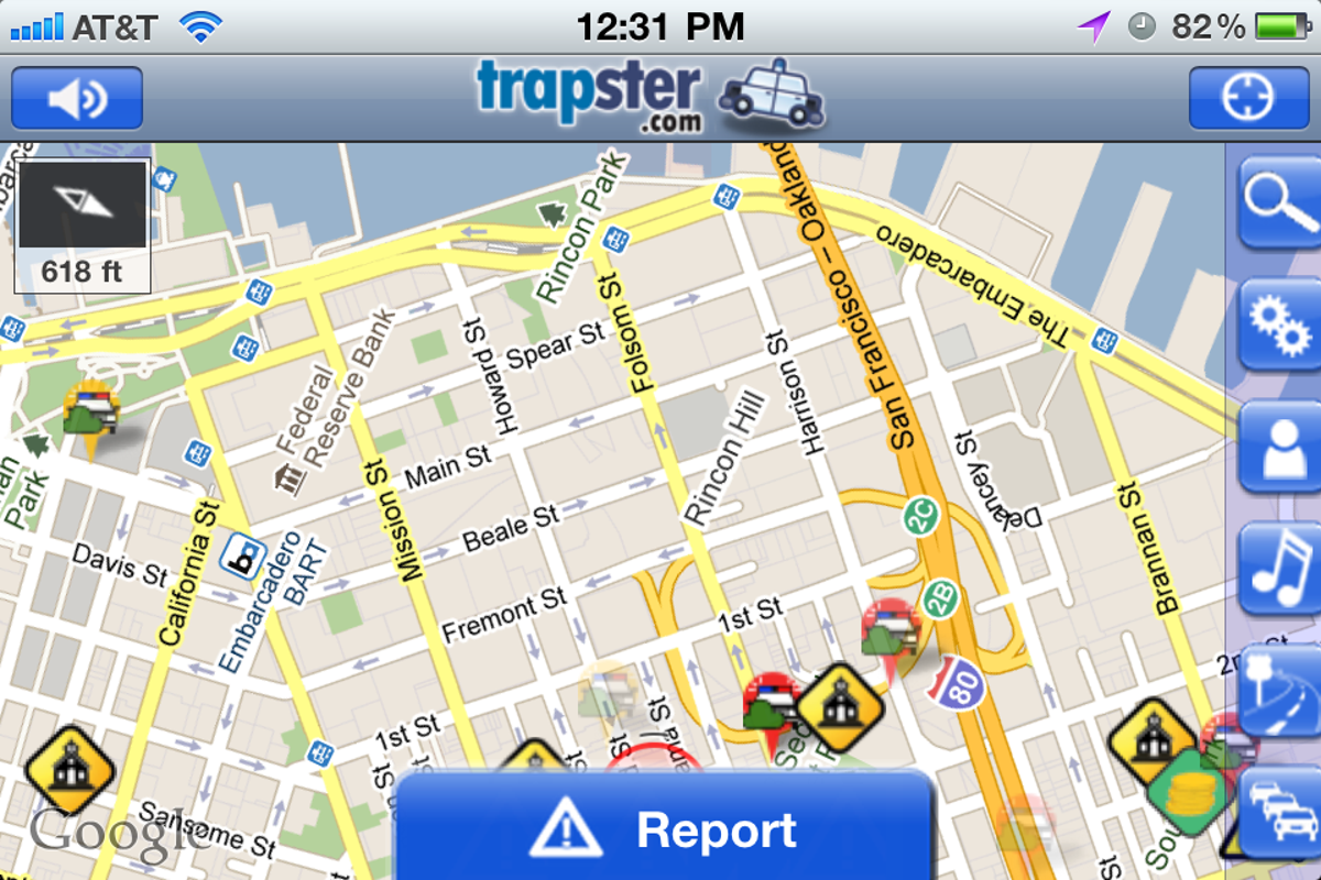 Apps like Trapster uses GPS and user inputs to pinpoint locations where law enforcement officers are conducting traffic violation checks.