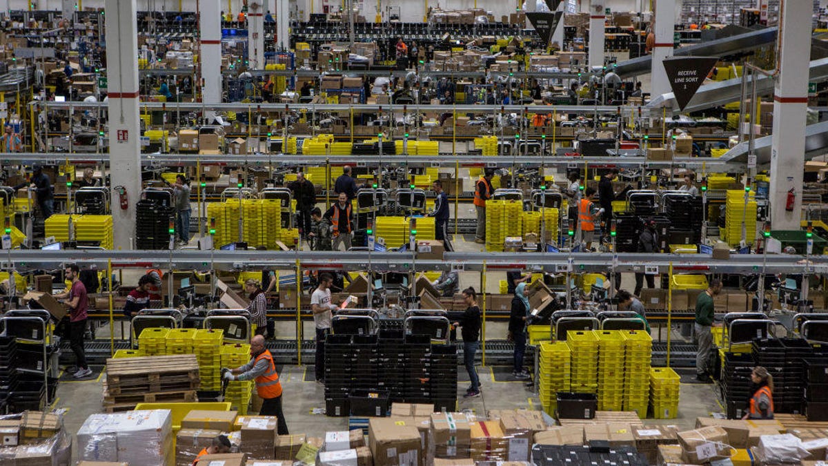 Amazon&apos;s Italian Fulfillment Centre Prepares For Black Friday