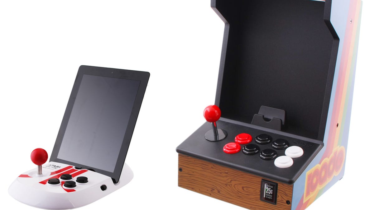 The Atari Arcade vs. the iCade: a lot smaller, but still not the perfect solution.