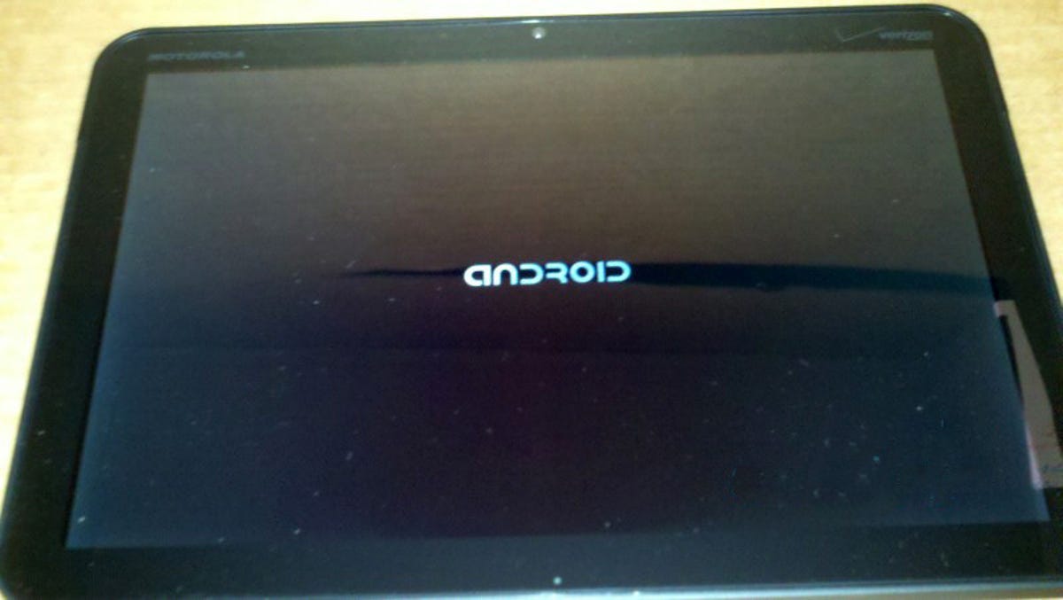 Photo of Motorola Honeycomb tablet.