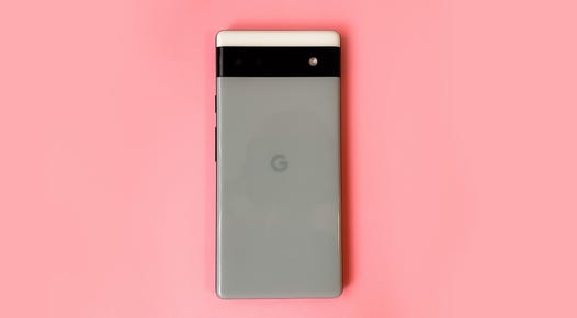 The back of Google's Pixel 6A phone