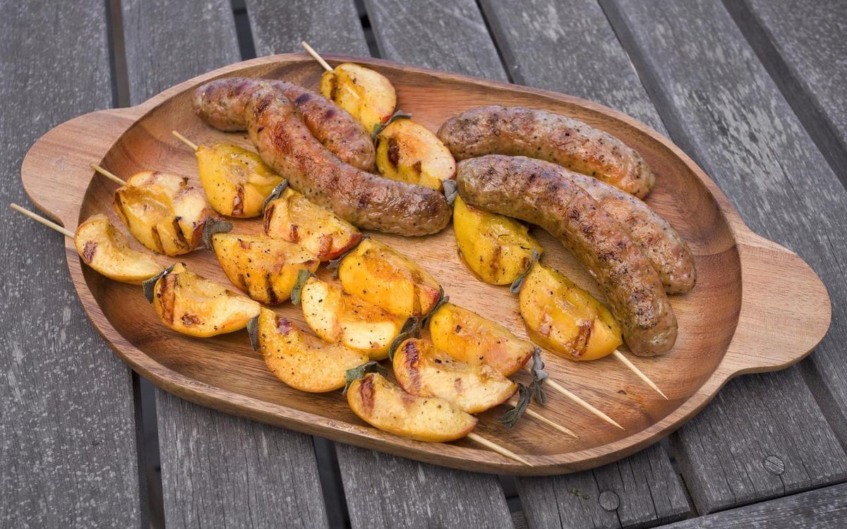 grilled-chicken-sausage-peach-skewers-recipe-chowhound