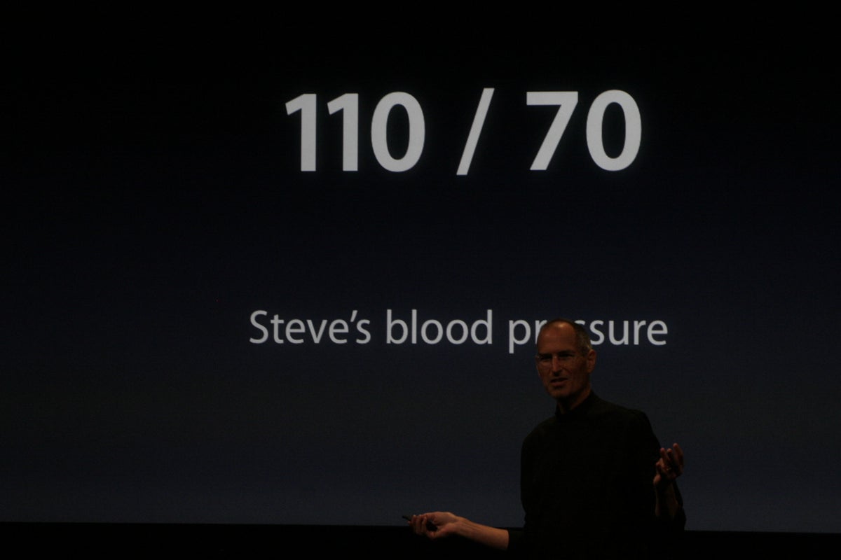 Steve's blood pressure.