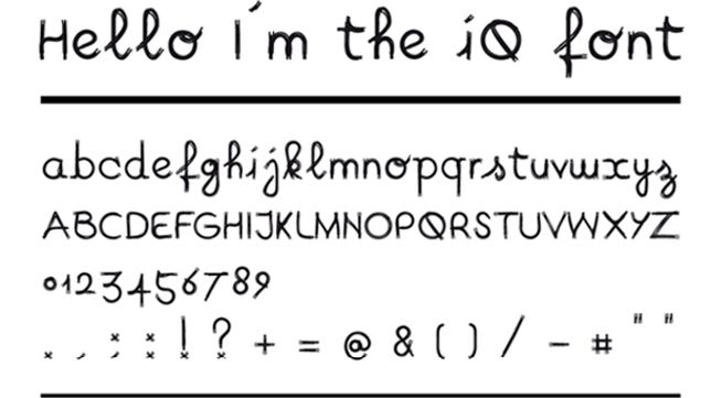 IQ font sample