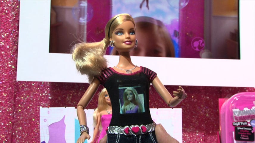 Barbie's wardrobe goes high-tech at toy fair