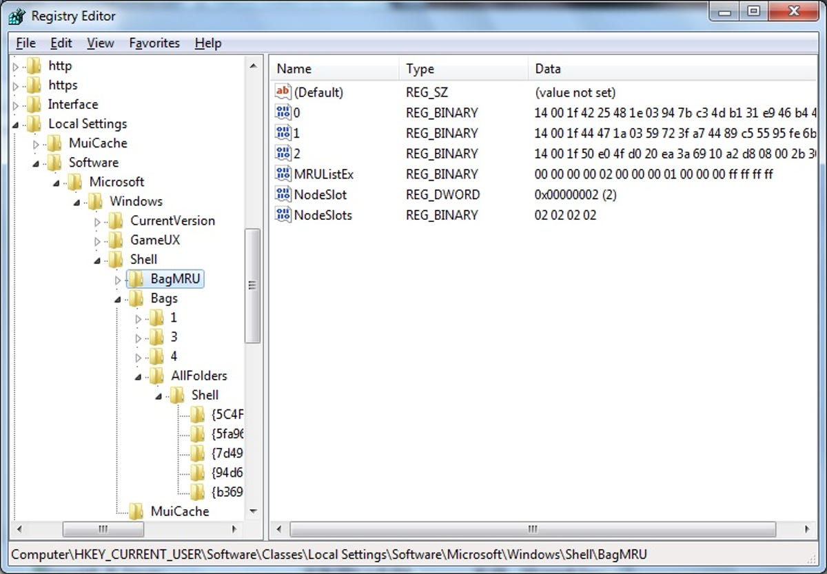 Revised Windows 7 Registry keys