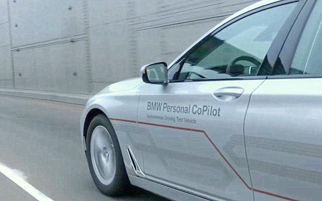 BMW Personal CoPilot test vehicle