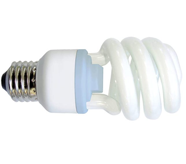 A GE Reveal light bulb