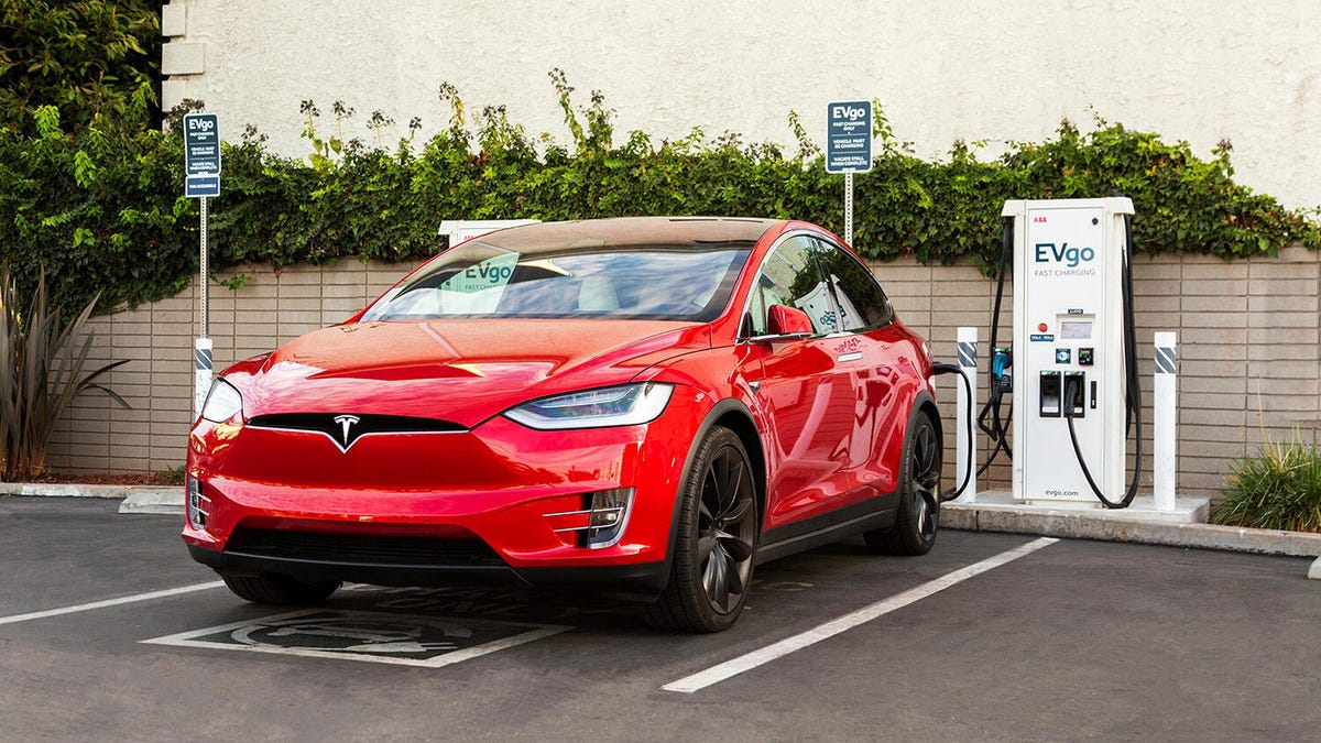EVgo Tesla charging station