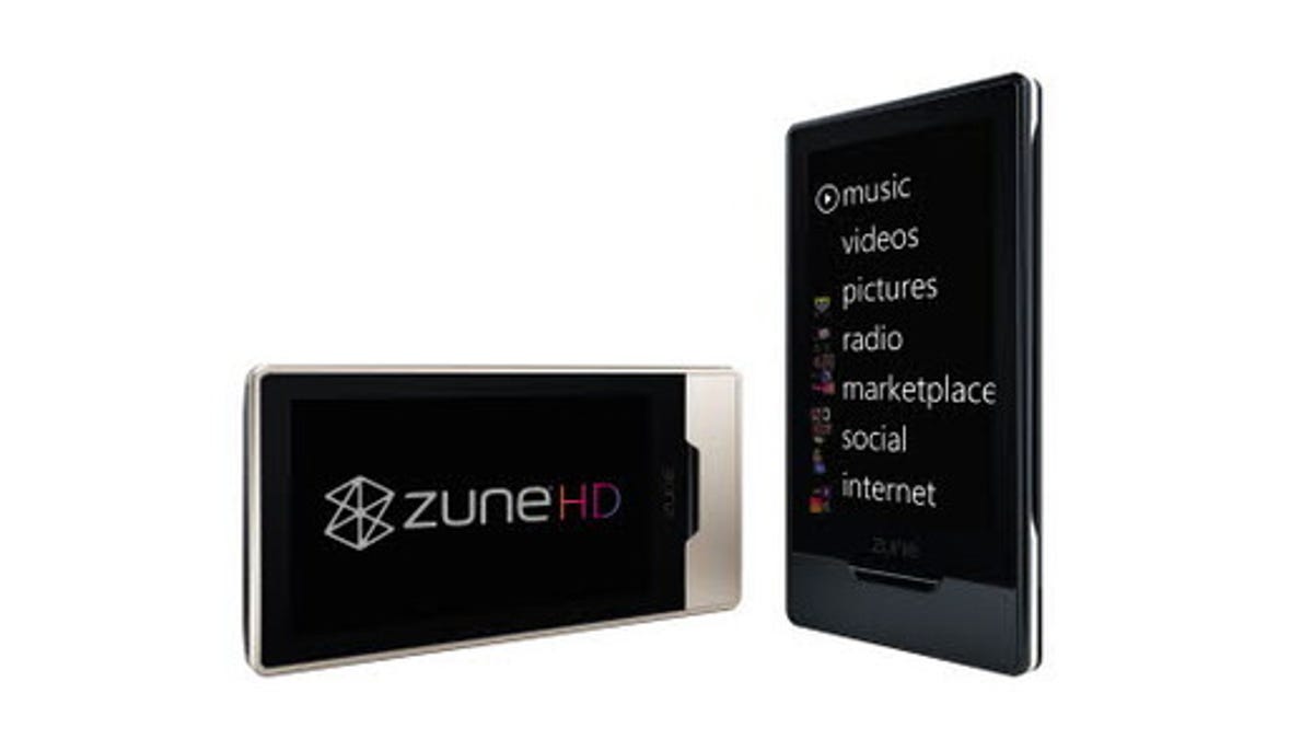 Photo of black Zune HD.