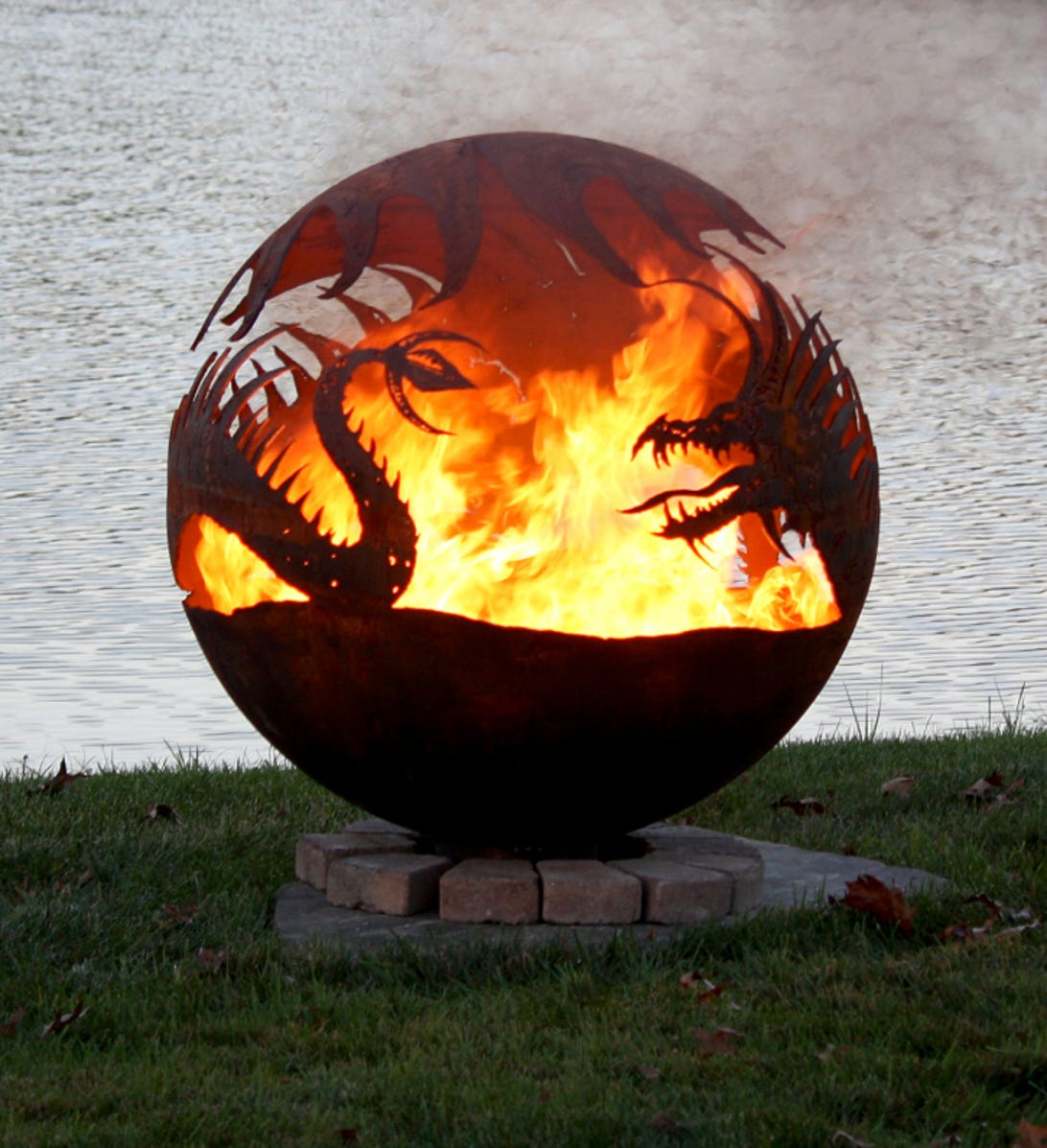 Weird And Wild Fire Pits To Spark Your, Backyard Creations Sphere Fire Pit Cover