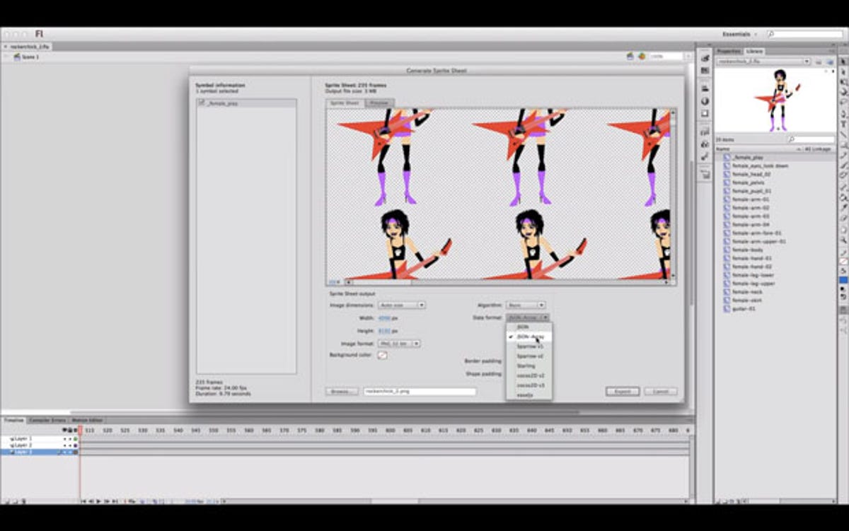 Flash Pro CS6 will let Flash developers create graphics called sprite sheets that can be used for animations built with Web standards.