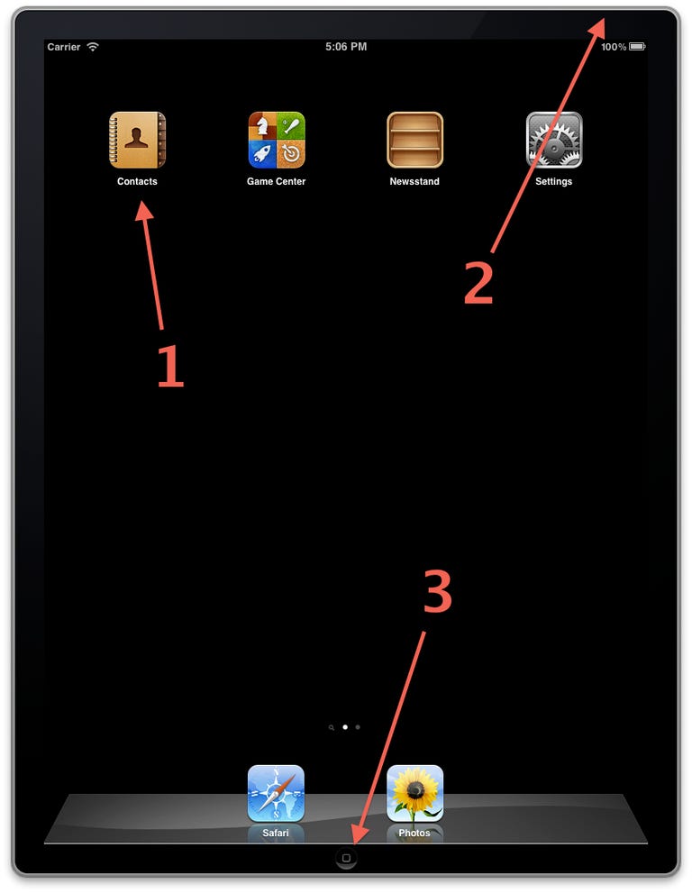iPad home screen