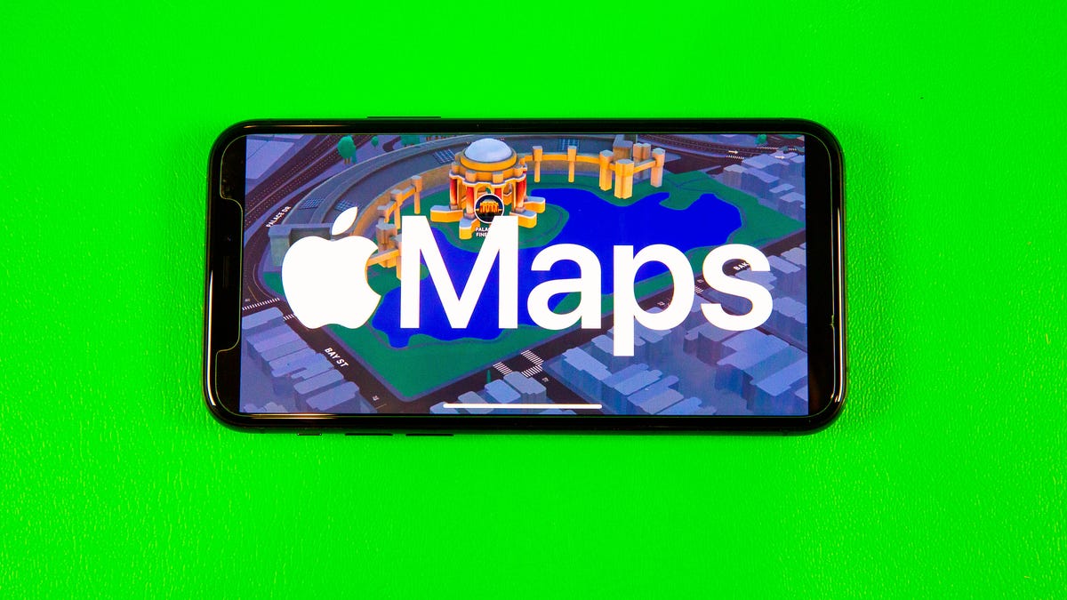 Apple Maps GPS app on a phone