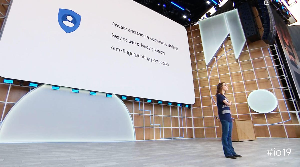 Tal Oppenheimer, a Chrome product manager, described Chrome privacy changes at the Google I/O show.