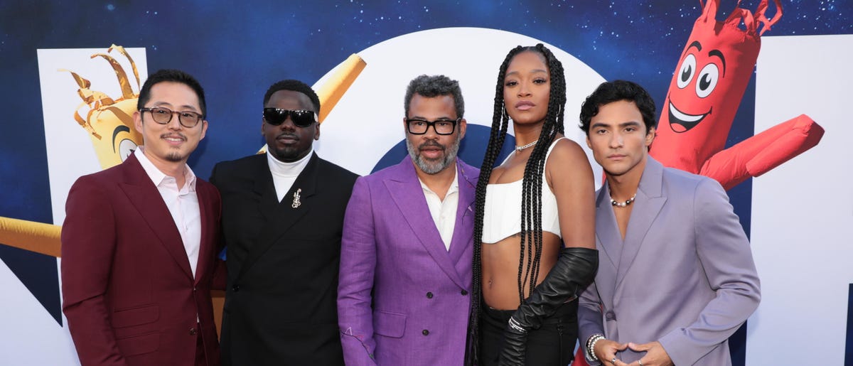 Steven Yeun, Daniel Kaluuya, Director/Writer/Producer Jordan Peele, Keke Palmer and Brandon Perea attend as Universal Pictures presents the NOPE Premiere at the TCL Chinese Theater in Hollywood, CA on Monday, July 18, 2022