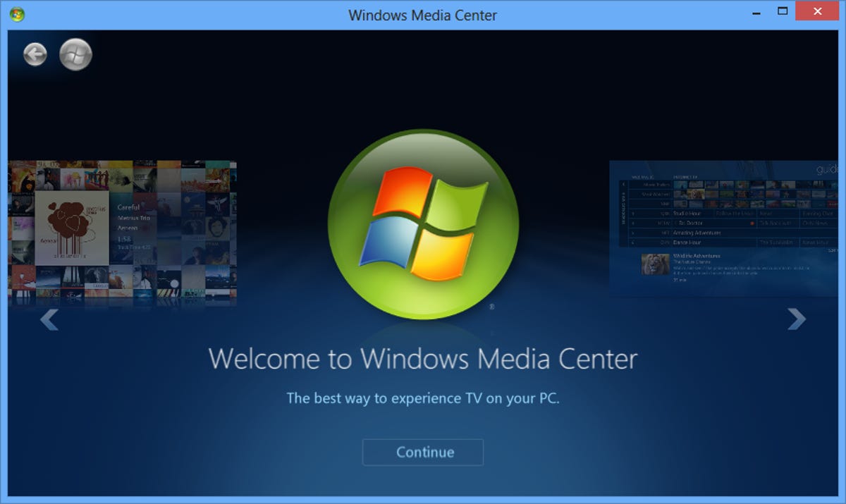 Windows Media Center for Windows 8