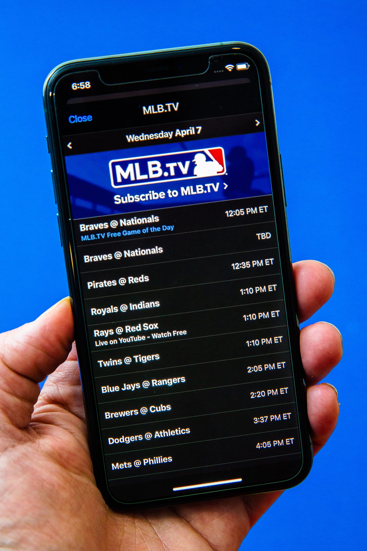 MLB TV streaming app