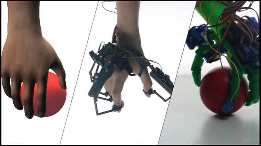 Grasp and feel objects in a virtual environment with the Dexmo VR Glove, Ep. 181