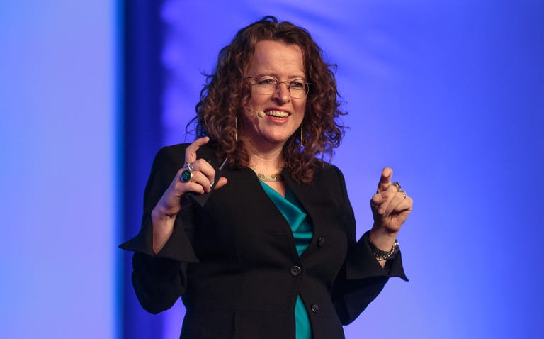 Genevieve Bell, Intel's anthropologist, speaking at Mobile World Congress.