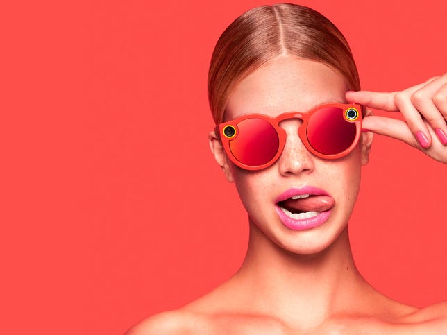 Snapchat's $130 camera-toting glasses will come in three colors: coral, teal and black.