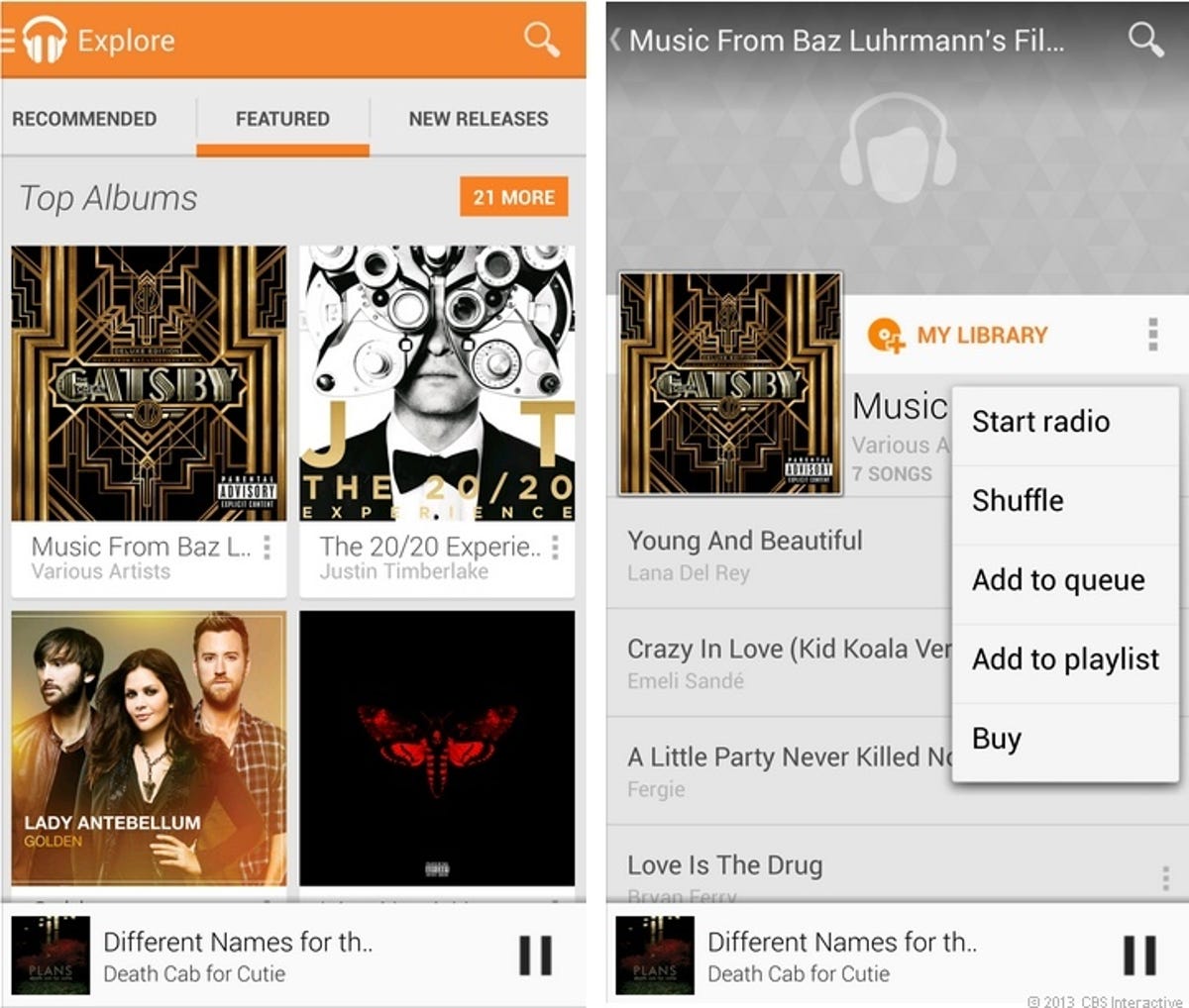 Google Music All Access on the phone