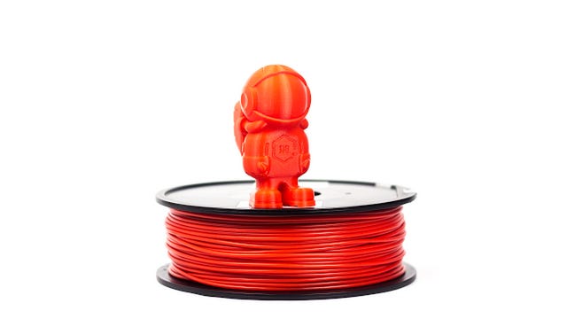 Roll of filament with a model on top