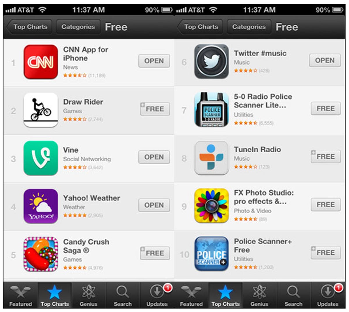 Scanner apps rise to the Top 10 on iTunes. Put the scanner apps down, I beg you.