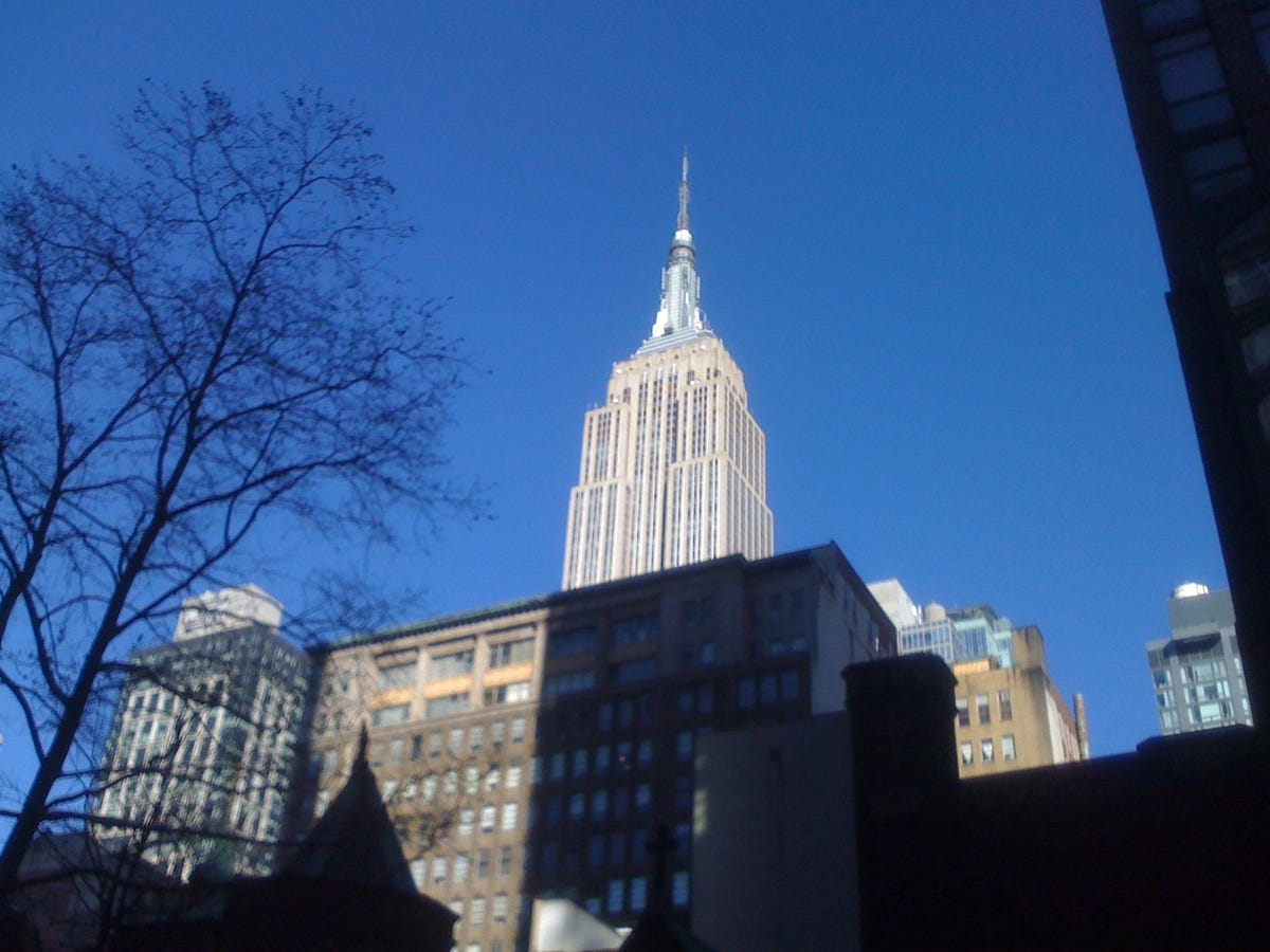 The Empire State Building from street level