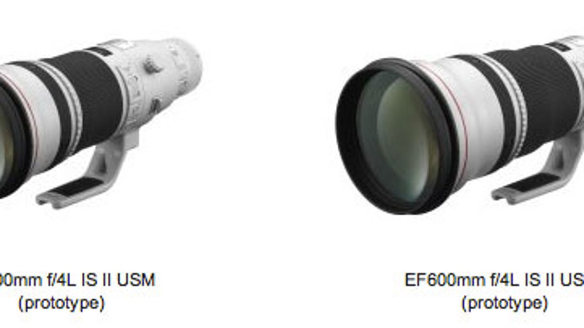 Canon prototype 500mm and 600mm F4 lenses