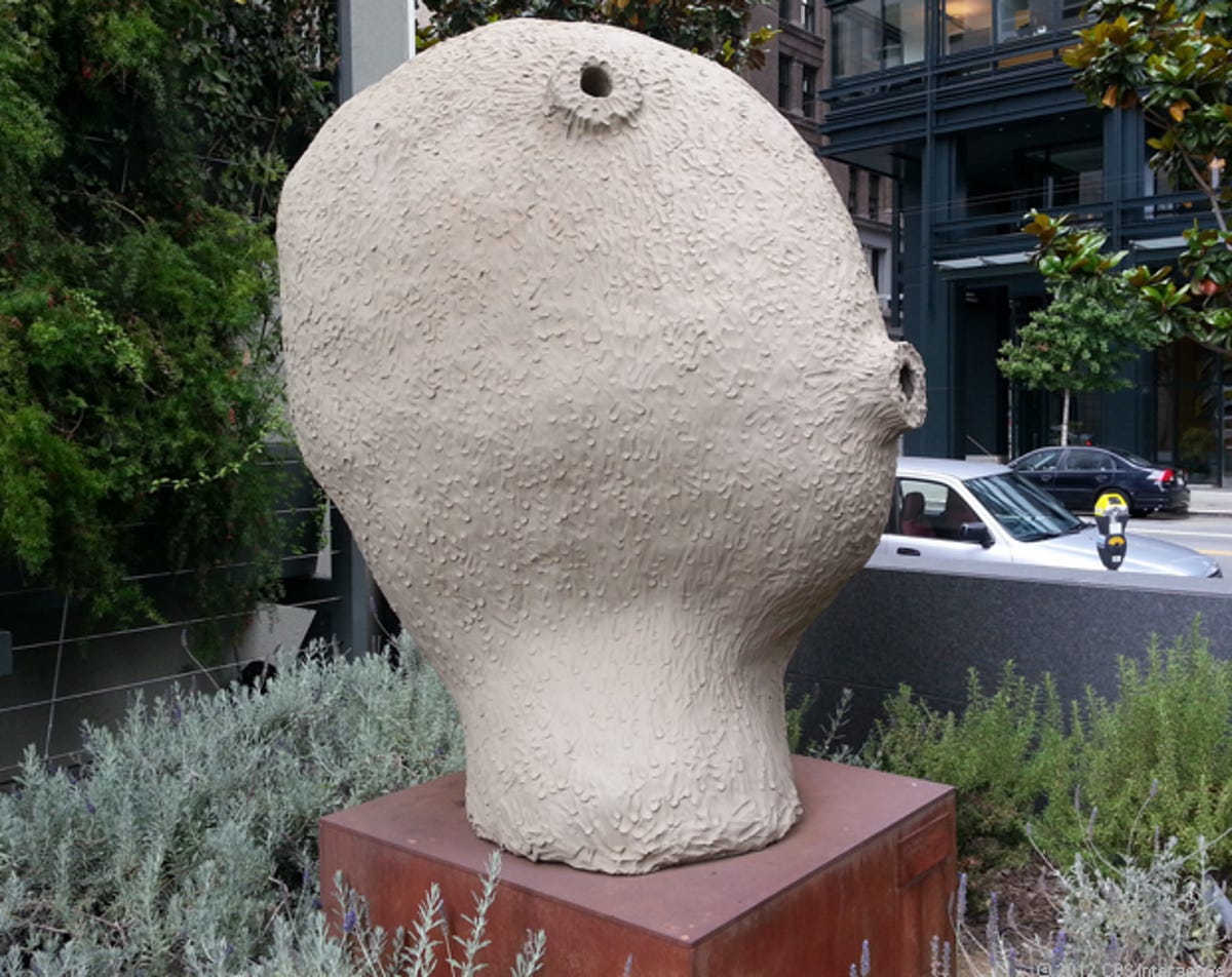 Clay head statue