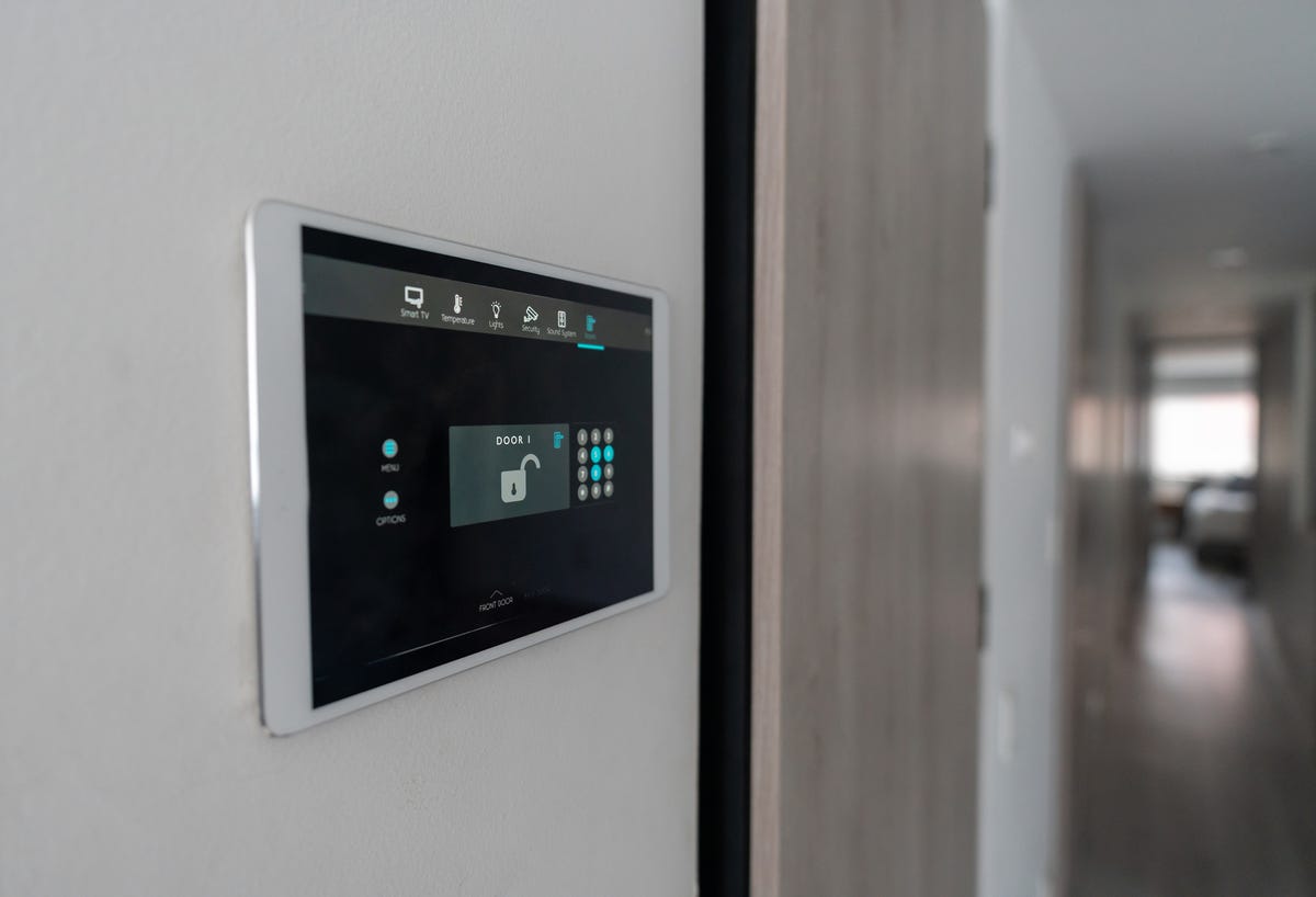 Image of a home security control panel