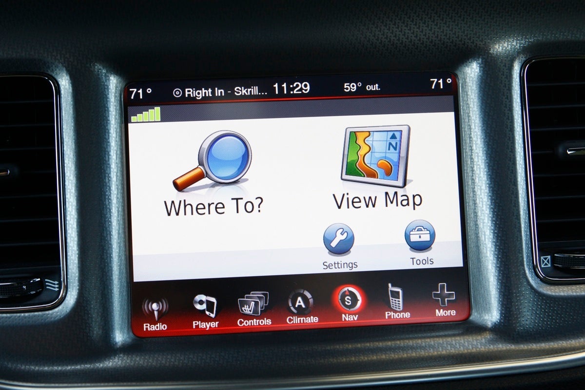 Garmin navigation interface