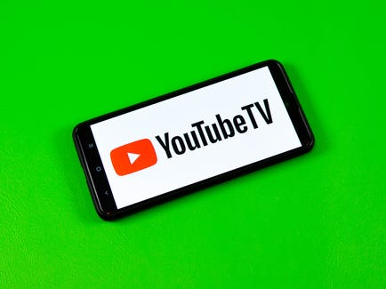 YouTube TV logo on a phone