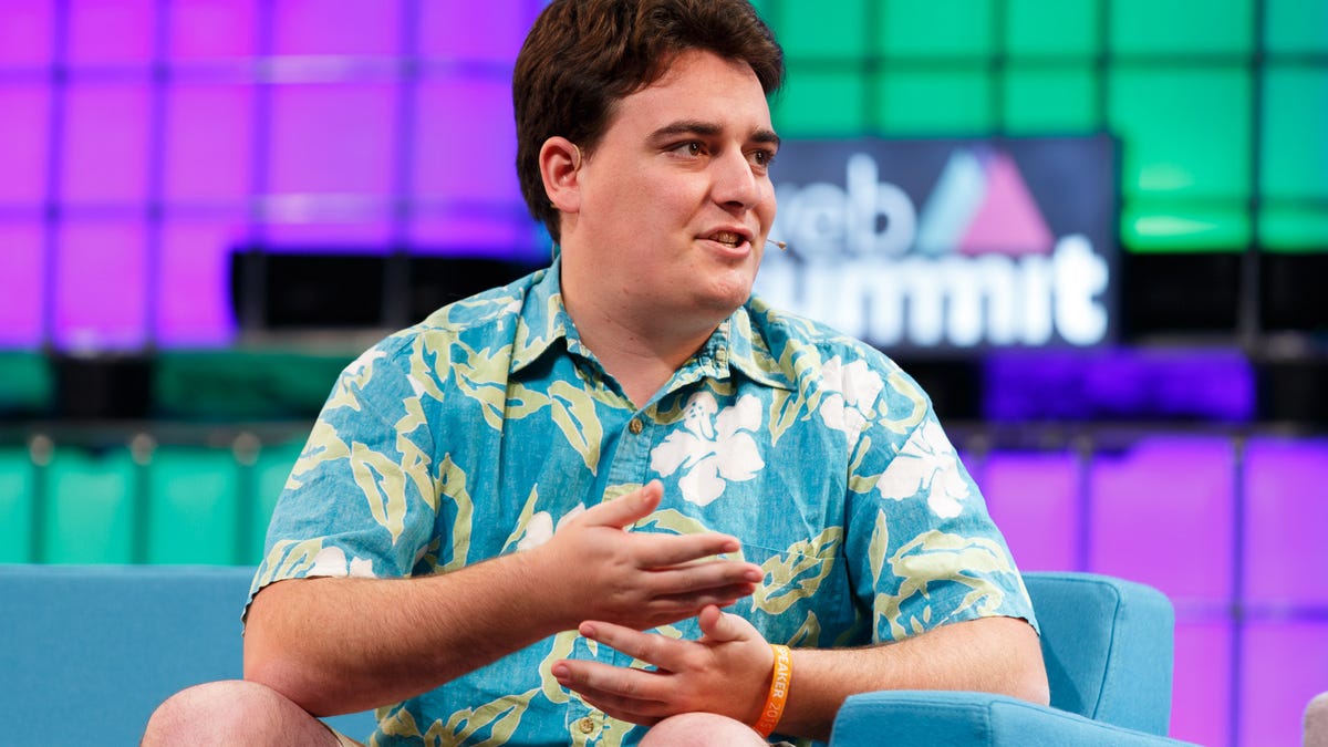 Oculus founder Palmer Luckey​ speaks at Web Summit 2015.