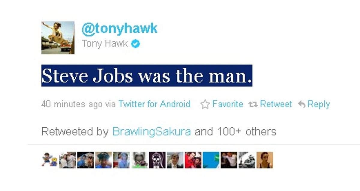 Tony Hawk tweet