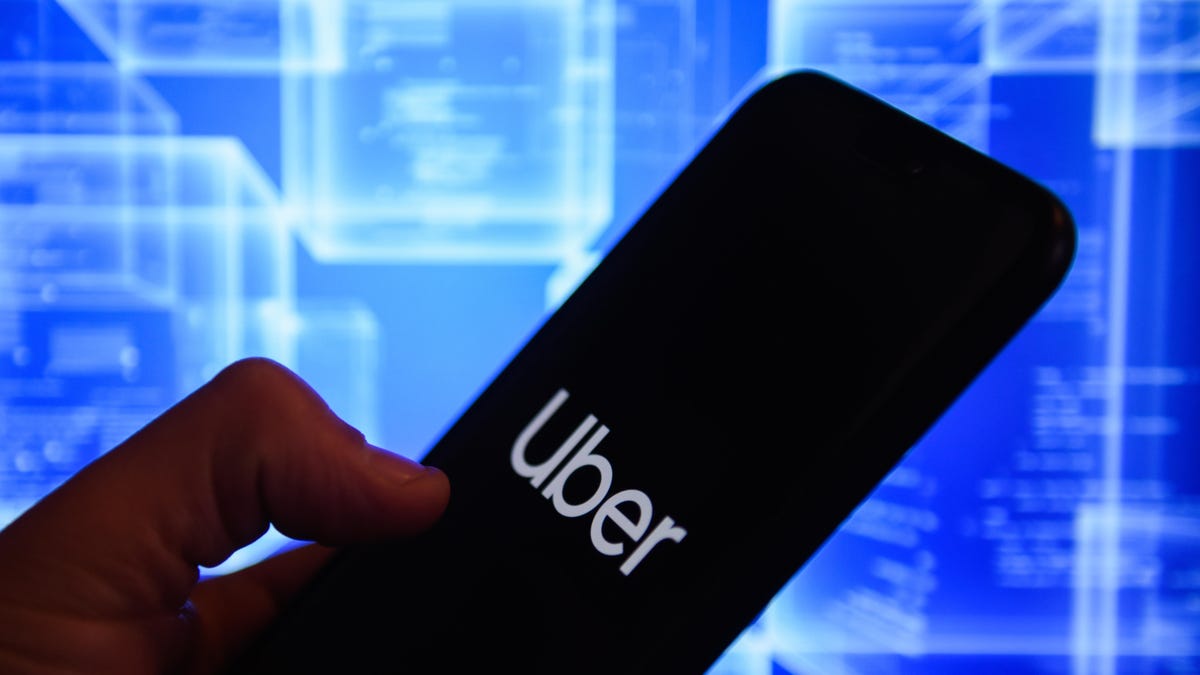 Uber app is seen on an android mobile phone