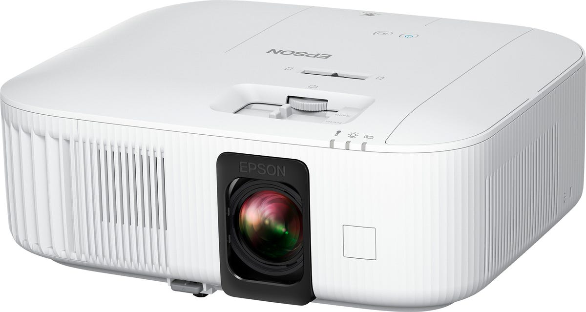 A diagonal view of the Epson HC 2350 4K projector.