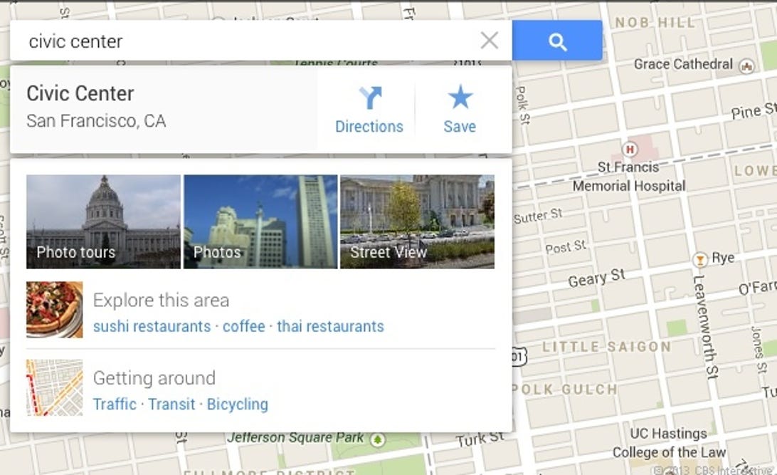 Google Maps searching
