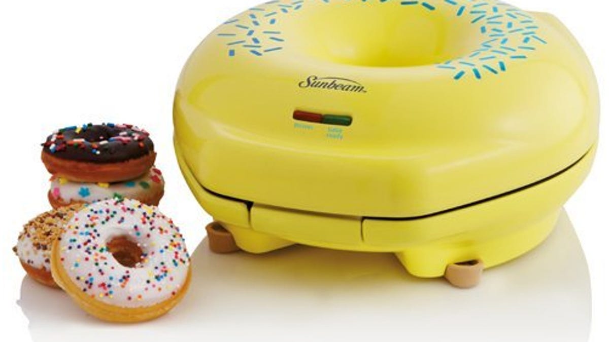 It might not match the rest of the kitchen decor, but it makes doughnuts.