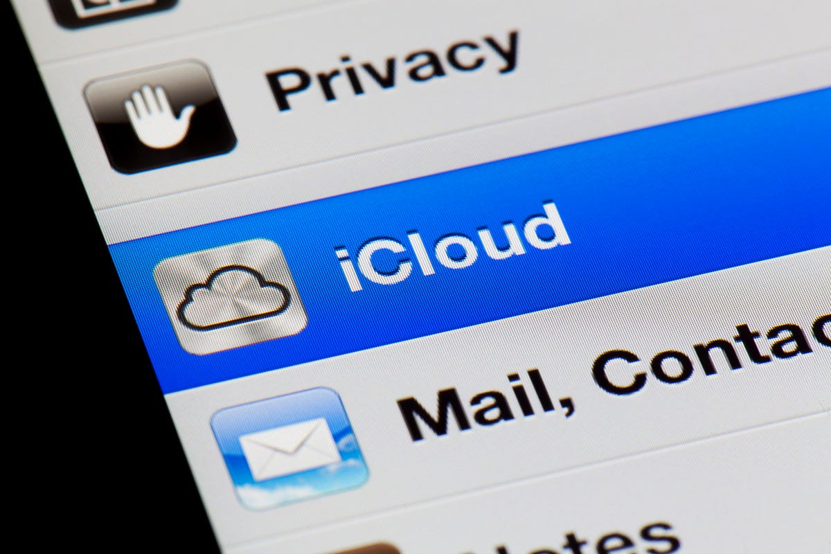 Apple iCloud icon on a smartphone