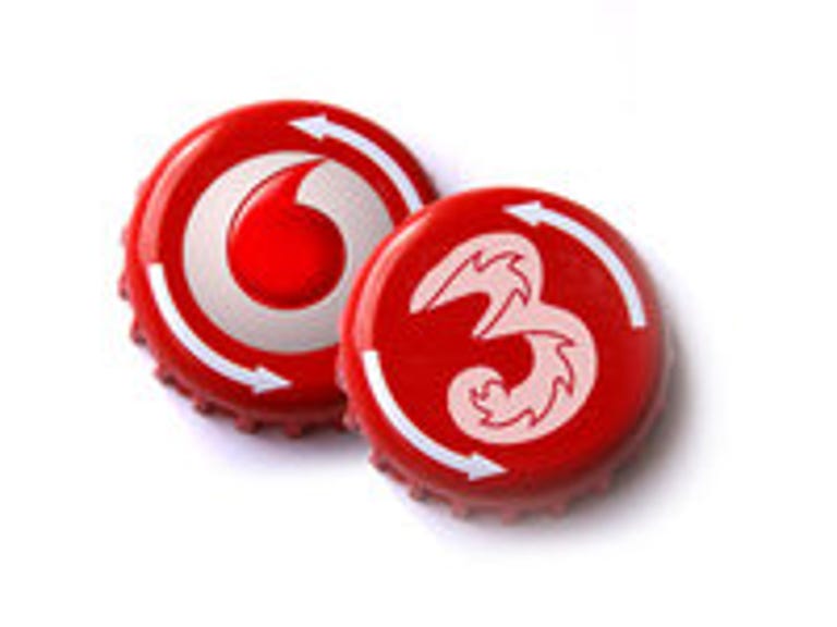 Vodafone and 3 Mobile logos