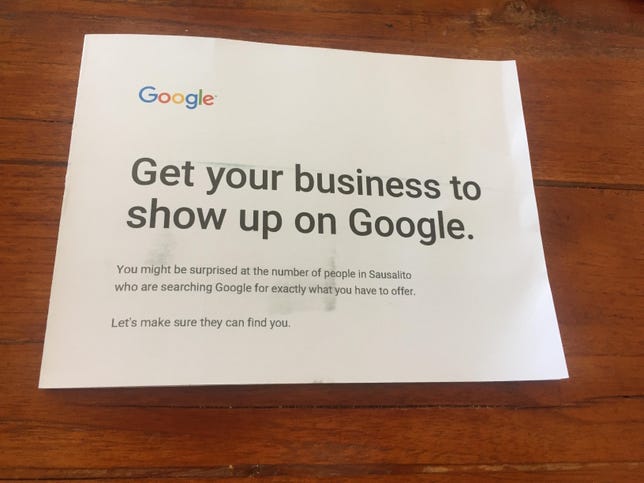 Google sent me junk mail to drum up ad business